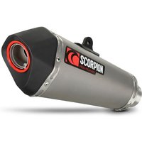 Image of RKA85TEO - Scorpion Serket Taper Satin Titanium Oval Exhaust - Kawasaki ZX-6R 2009 - 2012