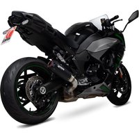 Image of PKA137BCER - Scorpion Red Power Black Ceramic Exhaust - Kawasaki Ninja 1000SX 2019 - 2020