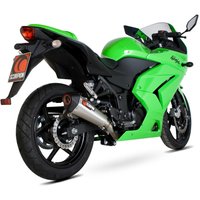 Image of RKA84SEO - Scorpion Serket Taper Stainless Oval Exhaust - Kawasaki NINJA 250R 2008 - 2012