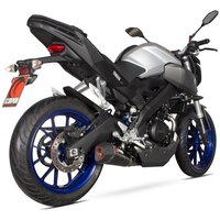 Image of RYA97SYSCEO - Scorpion Serket Taper Carbon Oval Exhaust - Yamaha MT-125 Full System 2014 - 2018
