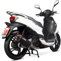 Image of RPG104BCER - Scorpion Serket Parallel Black Ceramic Oval Exhaust - Peugeot Tweet 125 2010 - 2017