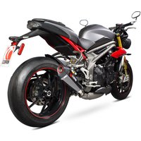 Image of RTR84SECEO - Scorpion Serket Taper Carbon Oval Exhaust - Triumph Speed Triple 1050 2016 - 2017