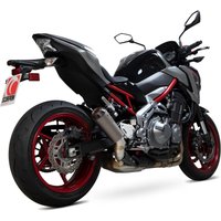 Image of PKA114TEO - Scorpion Red Power Satin Titanium Exhaust - Kawasaki Z900 / Z900 A2 2017 - 2020