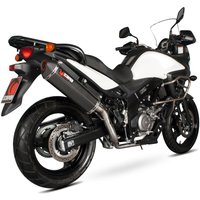 Image of RSI114CEO - Scorpion Serket Parallel Carbon Oval Exhaust - Suzuki DL 650 V-Strom 2012 - 2016