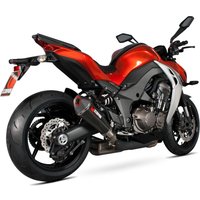 Image of RKA106CEO - Scorpion Serket Taper Carbon Oval Exhaust - Kawasaki Z1000 2014 - 2018 No Panniers