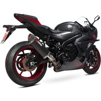 Image of RSI123BCER - Scorpion Serket Parallel Black Ceramic Oval Exhaust - Suzuki GSX-R 1000 2017 - 2018