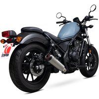 Image of PHA191SEO - Scorpion Red Power Stainless Steel Exhaust - Honda CMX 500 Rebel 2017 - 2020