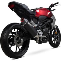 Image of RHA185BCER - Scorpion Serket Parallel Black Ceramic Exhaust - Honda CB 300 R - 2017 - 2019