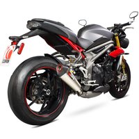 Image of RTR84SETEO - Scorpion Serket Taper Titanium Oval Exhaust - Triumph Speed Triple 1050 2016 - 2017