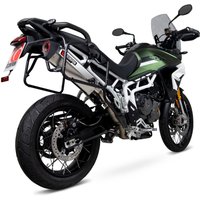 Image of RTR90TEO - Scorpion Serket Parallel Satin Titanium Exhaust - Triumph Tiger 900 2020 - 2021