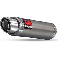 Image of Scorpion Stealth Satin Titanium Oval Exhaust - Kawasaki ZX 636/ZX6RR 2007 - 2008
