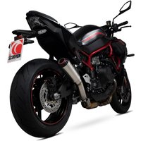 Image of PKA135SEO - Scorpion Red Power Stainless Steel Slip-On Exhaust - Kawasaki Z H2 2020