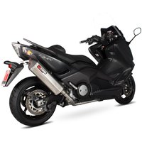 Image of RYA182SEO - Scorpion Serket Parallel Stainless Oval Exhaust - Yamaha TMAX 530 2012 - 2016