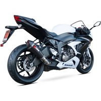 Image of RKA97CEO - Scorpion Serket Taper Carbon Oval Exhaust - Kawasaki ZX-6R 2013 - 2019