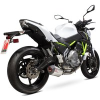 Image of RKA117SYSSEO - Scorpion Serket Parallel Stainless Oval Exhaust - Kawasaki Z650 Full System 2017 - 2018