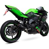 Image of PKA140SYSBCER - Scorpion Red Power Full System Black Ceramic Exhaust - Kawasaki Ninja ZX-25R 2020 - 2021