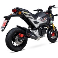 Image of PHA192SYSBCER - Scorpion Red Power Black Ceramic Oval Exhaust - Honda MSX 125 2016 - 2021