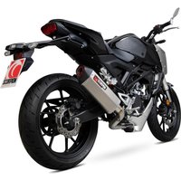 Image of RHA183SYSTEO - Scorpion Serket Parallel Satin Titanium Exhaust - Honda CB 125 R 2018 - 2019