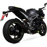 Image of PTR88SEBCER - Scorpion Red Power Black Ceramic Exhaust - Triumph Speed Triple 1050 S & RS 2018 - 2020