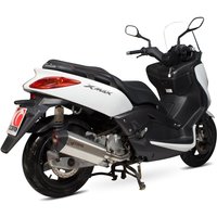 Image of RYA105SEO - Scorpion Serket Parallel Stainless Oval Exhaust - Yamaha X-MAX 125 Full System 2008 - 2016