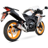 Image of RHA151SEO - Scorpion Serket Taper Stainless Oval Exhaust - Honda CBR 125 R System 2011 - 2016