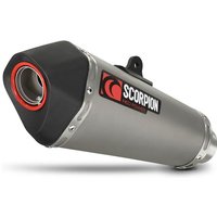 Scorpion Serket Taper Satin Titanium Oval Exhaust - Kawasaki NINJA 250R System 2008 - 2012