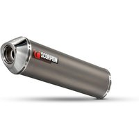 Scorpion Factory Satin Titanium Oval Exhaust - Honda VTR 1000 Firestorm 1997 - 2004