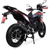 Image of RYA114BCER - Scorpion Serket Black Ceramic Oval Exhaust - Yamaha Tenere 700 2018 - 2019