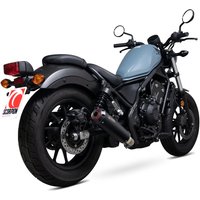Image of PHA191BCER - Scorpion Red Power Black Ceramic Exhaust - Honda CMX 500 Rebel 2017 - 2020