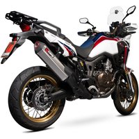 Image of RHA173SEO - Scorpion Serket Parallel Stainless Oval Exhaust - Honda CRF 1000 L Africa Twin 2015 - 2017