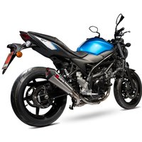 Image of RSI119SEO - Scorpion Serket Taper Stainless Oval Exhaust - Suzuki SV 650 2016 - 2018