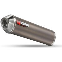 Image of EHA72TEO - Scorpion Factory Satin Titanium Oval Exhaust - Honda CB1100 XF (X11) 1999 - 2004