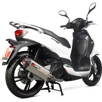 Image of RPG104SEO - Scorpion Serket Parallel Stainless Oval Exhaust - Peugeot Tweet 125 2010 - 2017