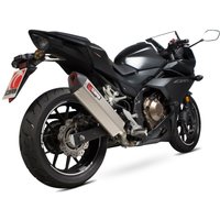 Image of RHA179TEO - Scorpion Serket Parallel Satin Titanium Exhaust - Honda CBR 500R 2017 - 2018