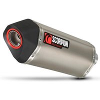 Image of RHA168TEO - Scorpion Serket Parallel Satin Titanium Oval Exhaust - Honda VFR 800F 2014 - 2018