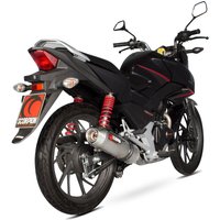 Image of EHA171SEO - Scorpion Factory Stainless Oval Exhaust - Honda CB 125 F Full System 2015 - 2017