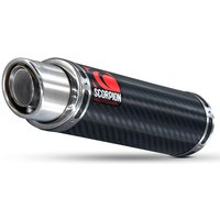 Image of Scorpion Stealth Carbon Oval Exhaust - Kawasaki ZX 636/ZX6RR 2007 - 2008