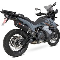Image of RKT93BCER - Scorpion Serket Parallel Black Ceramic Slip-On Exhaust - KTM Adventure 890 / 890 R 2021 - 2022