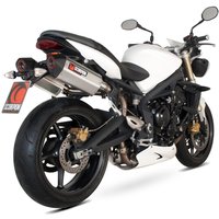 Image of RTR64SEO - Scorpion Serket Stainless Oval Exhaust - Triumph Street Triple 2007 - 2012