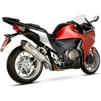 Image of RHA104SEO - Scorpion Serket Stainless Oval Exhaust - Honda VFR 1200 No Panniers 2010 - 2017