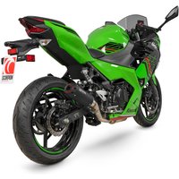 PKA121BCER - Scorpion Red Power Slip-On Black Ceramic For Kawasaki Ninja 400 2018-2024