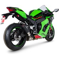 PKA148BCER - Scorpion Red Power Slip-On Black Ceramic For Kawasaki Ninja ZX-10R 2021-2025