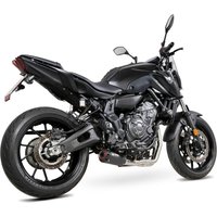 Image of PYA121SYSBCER - Scorpion Red Power Full System Black Ceramic For Yamaha MT-07 2022-2024