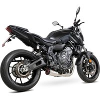 Image of PYA121SYSSEO - Scorpion Red Power Full System Stainless Steel For Yamaha MT-07 2022-2024