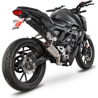 PHA202SYSSEO - Scorpion Red Power Full System Stainless Steel For Honda CB 125 R 2024-2025