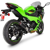 PKA149BCER - Scorpion Red Power Slip-On Black Ceramic For Kawasaki Ninja 500 2024-2025