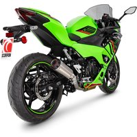 PKA149SEO - Scorpion Red Power Slip-On Stainless Steel For Kawasaki Ninja 500 2024-2025
