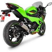 PKA149TEO - Scorpion Red Power Slip-On Titanium For Kawasaki Ninja 500 2024-2025