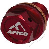 SUMPBOLT MAG KTM RD - Apico Magnetic Sump Drain Bolt M12 X 12mm X 1.5 For KTM SX/SXF/EXC/EXC-F & Husqvarna TC/TE/FC/FE & Gas Gas MC/EC All Red