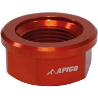 AXNUT R3 OR - Apico Axle Nut Rear M22 X 1.5 For KTM SX/SXF 125-450 & Husqvarna TC/FC125-450 & Gas Gas MC 250/450F Factory Edition 2023-2025 Orange